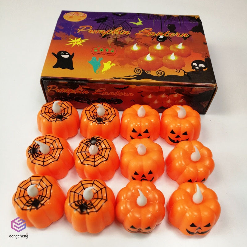 Đèn Led Hình Bí Ngô / Nhện / Đầu Lâu Trang Trí Halloween