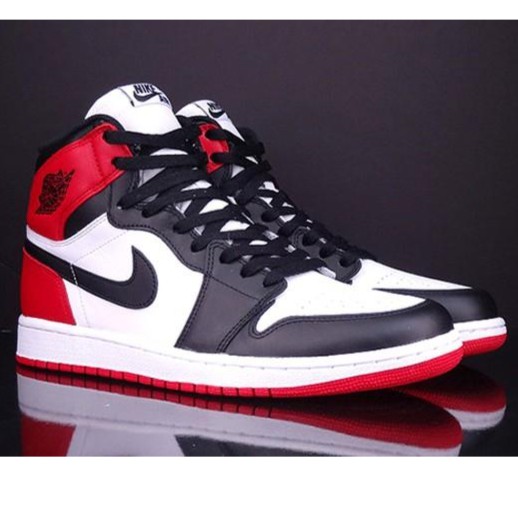 Giày  Jordan 1 Đen Trắng Đỏ Nam Nữ
