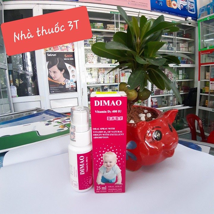 Vitamin D3 400 IU DIMAO dạng xịt từ Châu Âu -Dimao- Cho trẻ thêm cao.