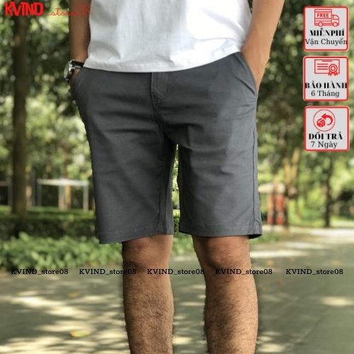 Quần Sọt kaki nam xoắn line, Quần Short kaki_KVINDstore08