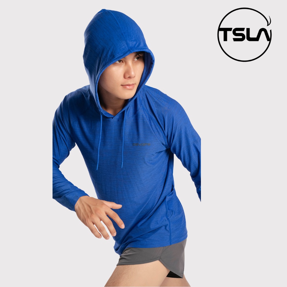 Áo hoodie nam dài tay TSLA form bigsize oversize trên 100kg chất kháng khuẩn chống uv chạy bộ tập gym thể thao TSO2020