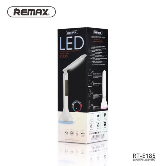 REMAX RT-E185 TIME SERIES LED: Đèn bàn LED tích điện chống cận 3 chế độ sáng - Hiển thị