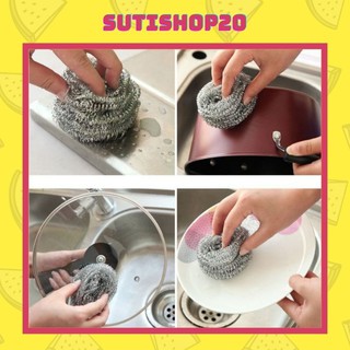 Bộ 4 Cước Nhôm Chùi Rửa Vật Dụng Nhà Bếp ❤️💖𝑭𝑹𝑬𝑬𝑺𝑯𝑰𝑷 💖❤️ Miếng Cước Nhôm Gia Dụng Chà Rửa Vật Dụng Nhà Bếp