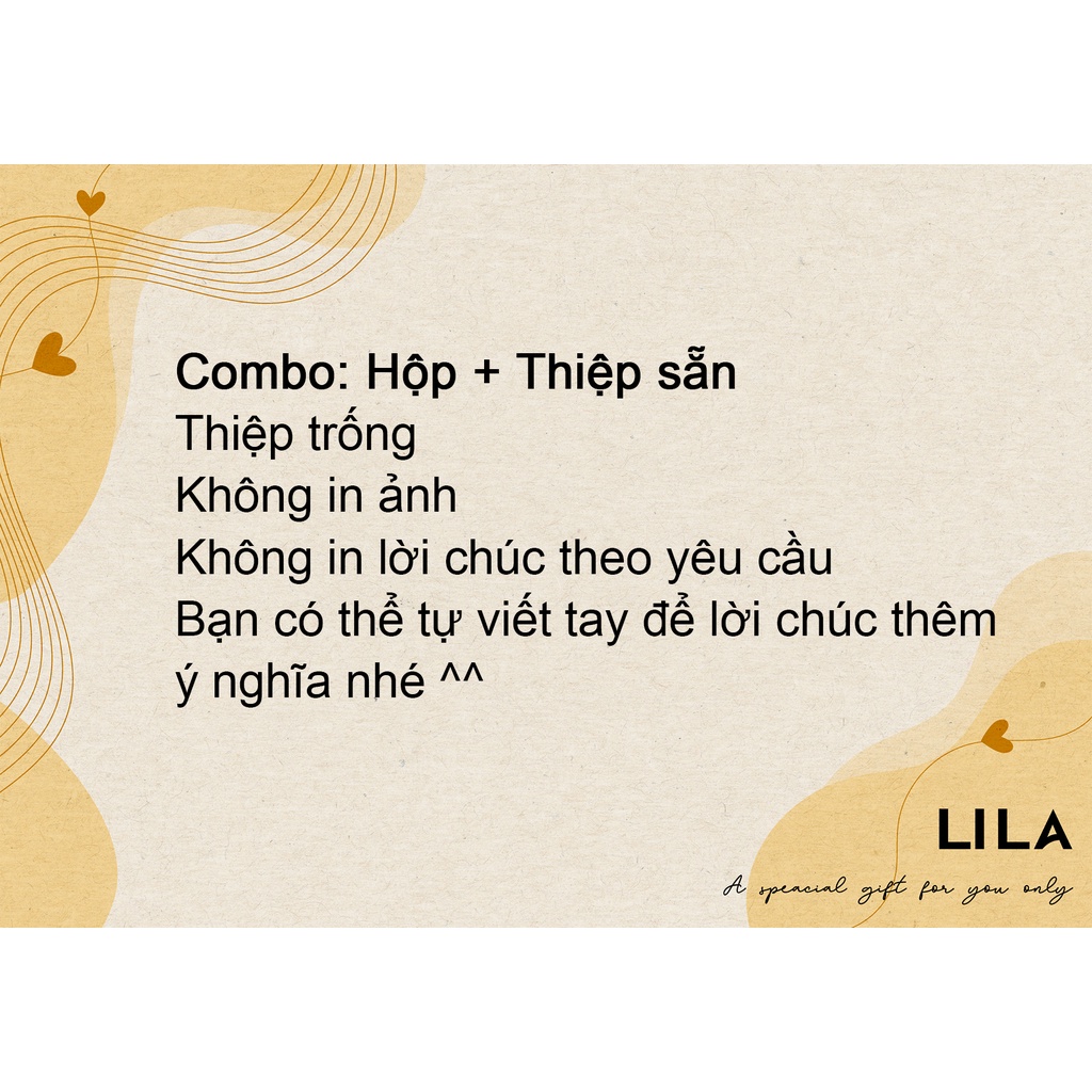 Hộp quà cho áo và Thiệp thiết kế theo yêu cầu - LILA