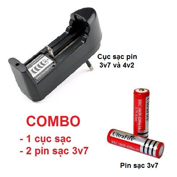 Cục Sạc, Dock sạc, dùng sạc các loại pin 18650 Pin 3v7, 4v2. Loại sạc 1 Pin