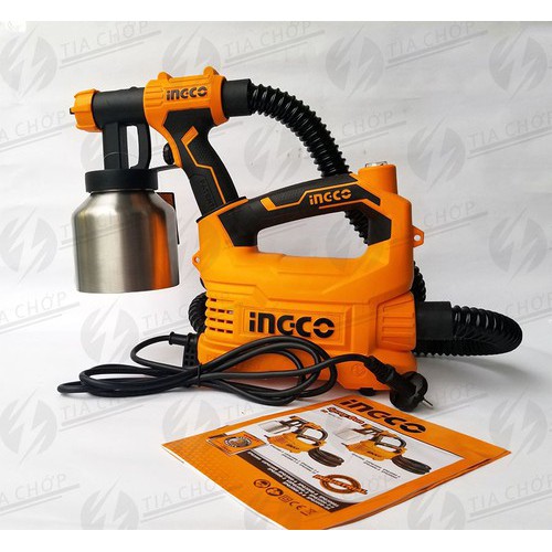 [Mã LIFEXANH03 giảm 10% đơn 500K] MÁY PHUN SƠN DÙNG ĐIỆN INGCO 500W Bình Nhôm