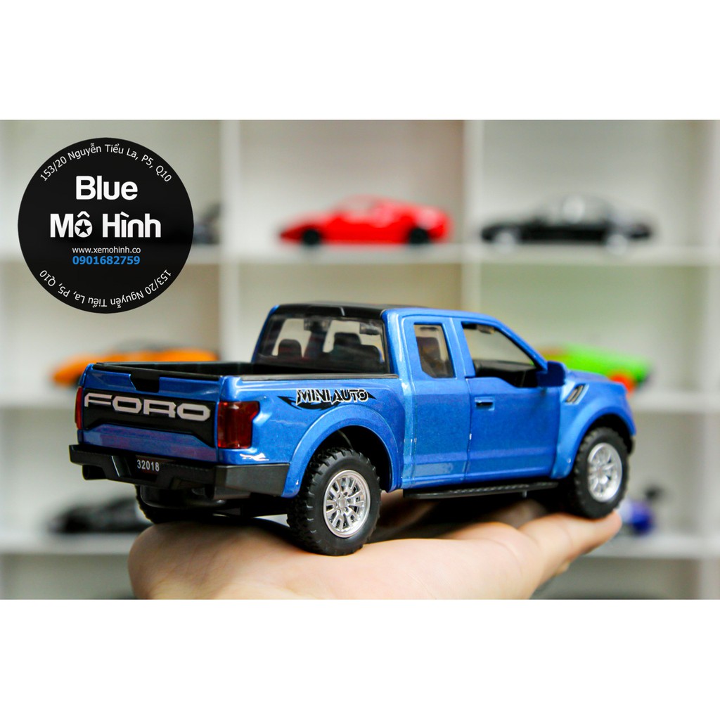 Xe mô hình bán tải Ford F150 Raptor Pickup 1:32 Xanh