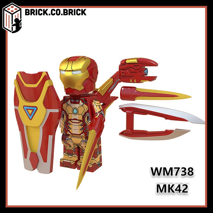 Iron man - Người sắt đồ chơi lắp ráp minifigure -non lego siêu anh hùng - Super Hero MK của hãng Marvels - WM6065