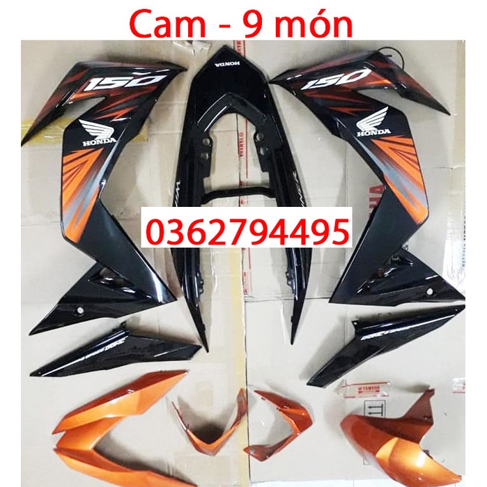 Dàn áo Winner v1 Cam Đen Zin chính hãng Honda