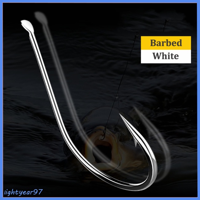 [COD] 50 Chiếc Móc Thép Cacbon Cao 1#-10# Móc Câu Cá Cán Dài Chuyên Dụng Chất Lượng Cao