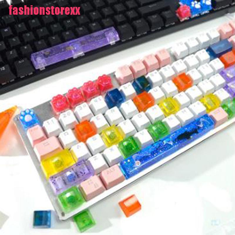 Khuôn Silicone Làm Nút Bàn Phím Hình Dấu Chân Mèo DIY