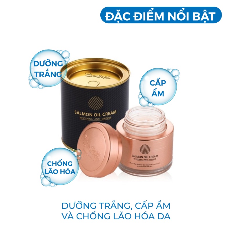 Kem Dưỡng Trắng Da - Kem Trắng Da Chiết Xuất Từ Cá Hồi Salmon Oil Cream Hàn Quốc 80g