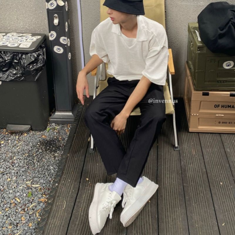 Quần baggy nam MANTINI quần tây ống côn vải hàn cao cấp | designed by VENNI