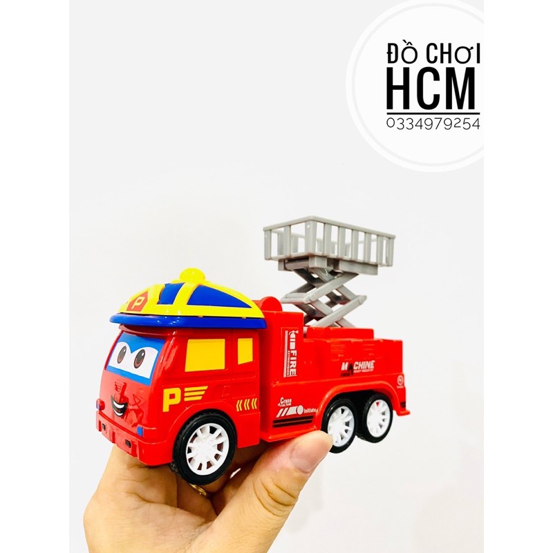 Đồ chơi xe công trình, xe cứu hoả, xe môi trường robocar poli dành cho bé thích mô hình xe ô tô