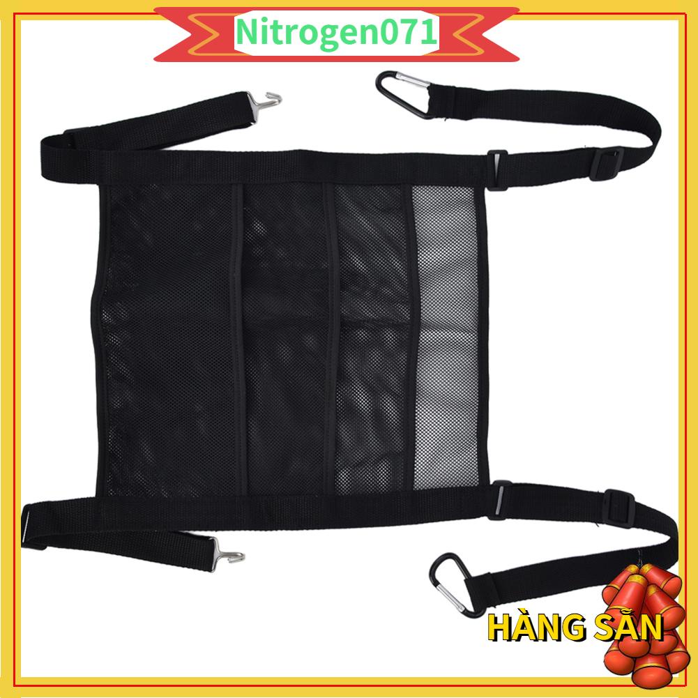 Nitrogen071 Túi lưới ghế sau ô tô Dung lượng lớn Nhiều lớp đàn hồi cho vật nuôi Rào cản hàng tạp hóa Công cụ khẩn cấp