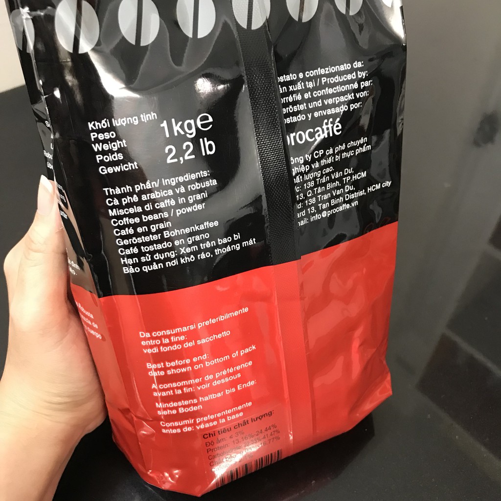 Cà phê nguyên chất Procaffe Esfresco Nouva Túi 1kg Cà phê pha Phin truyền thống