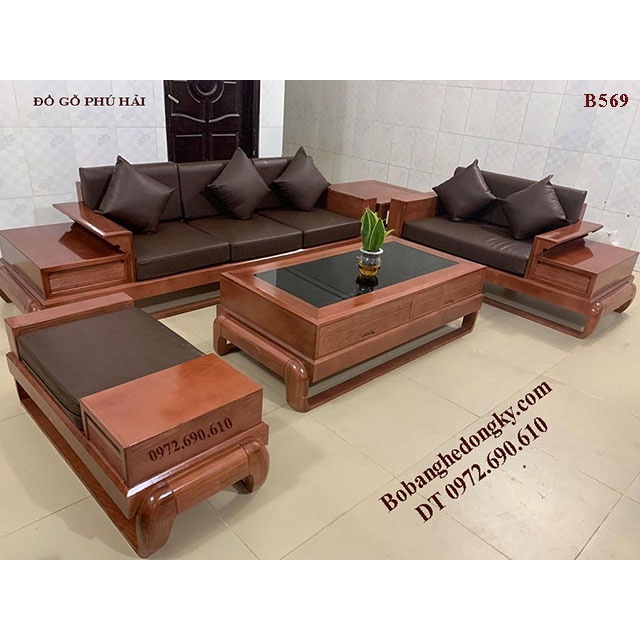 Bộ Bàn Ghế Sofa Gỗ Phòng Khách Đẹp Mẫu Hiện Đại