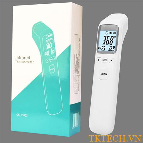 Nhiệt kế điện tử, nhiệt kế hồng ngoại CKT18 + TẶNG KÈM Pin CR32