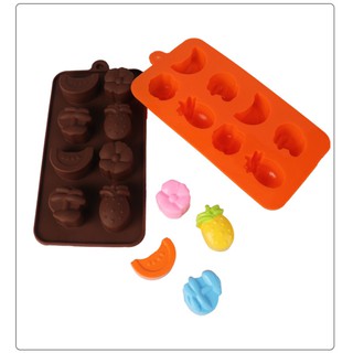 Khuôn Silicone Hoa Nổi 4D Vĩ Trái Cây Đủ Loại Làm Kẹo Chip Chip