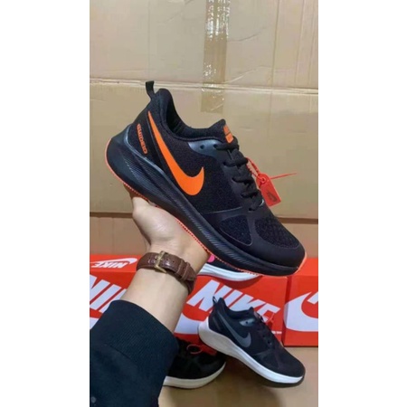 Giày thể thao Nike cao cấp màu đen, cam, giày du lịch cao cấp, Nhẹ, thời trang, giày thể thao cho nam và nữ