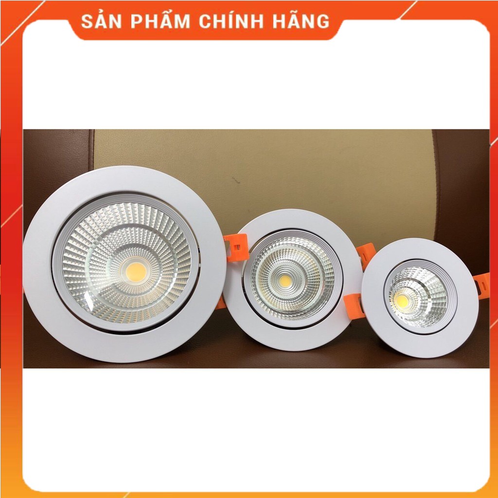 Đèn led âm trần rọi, xoay góc 5w ,7w,12w chip Cob mặt kính Asia