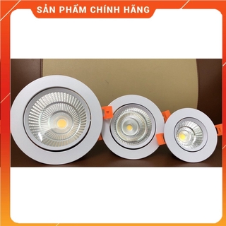 [Chính Hãng] Đèn led âm trần rọi, xoay góc 5w ,7w,12w chip Cob mặt kính Asia, bảo hành 2 năm lỗi đổi mới