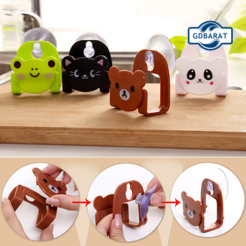 Giá Đỡ Xà Phòng Hình Động Vật Hoạt Hình Có Giác Hút Tiện Dụng Cho Nhà Tắm / Nhà Bếp