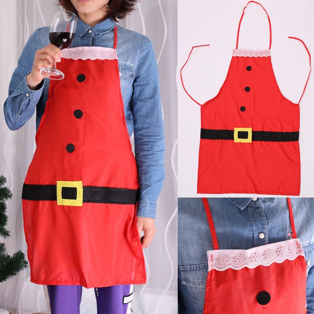 LONTIME Tạp Dề In Chữ Merry Christmas Và Hình Navidad