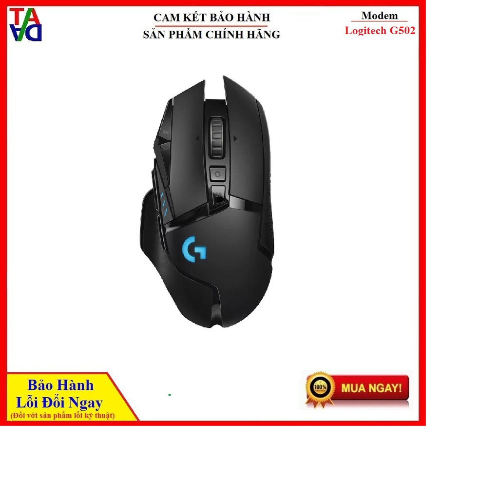 Chuột chơi game Logitech G502 Hero Gaming USB Black - Hàng chính hãng - Bảo hành 1 đổi 1