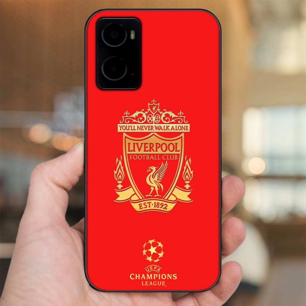 Ốp lưng Oppo A76 viền đen in hình Liverpool FC