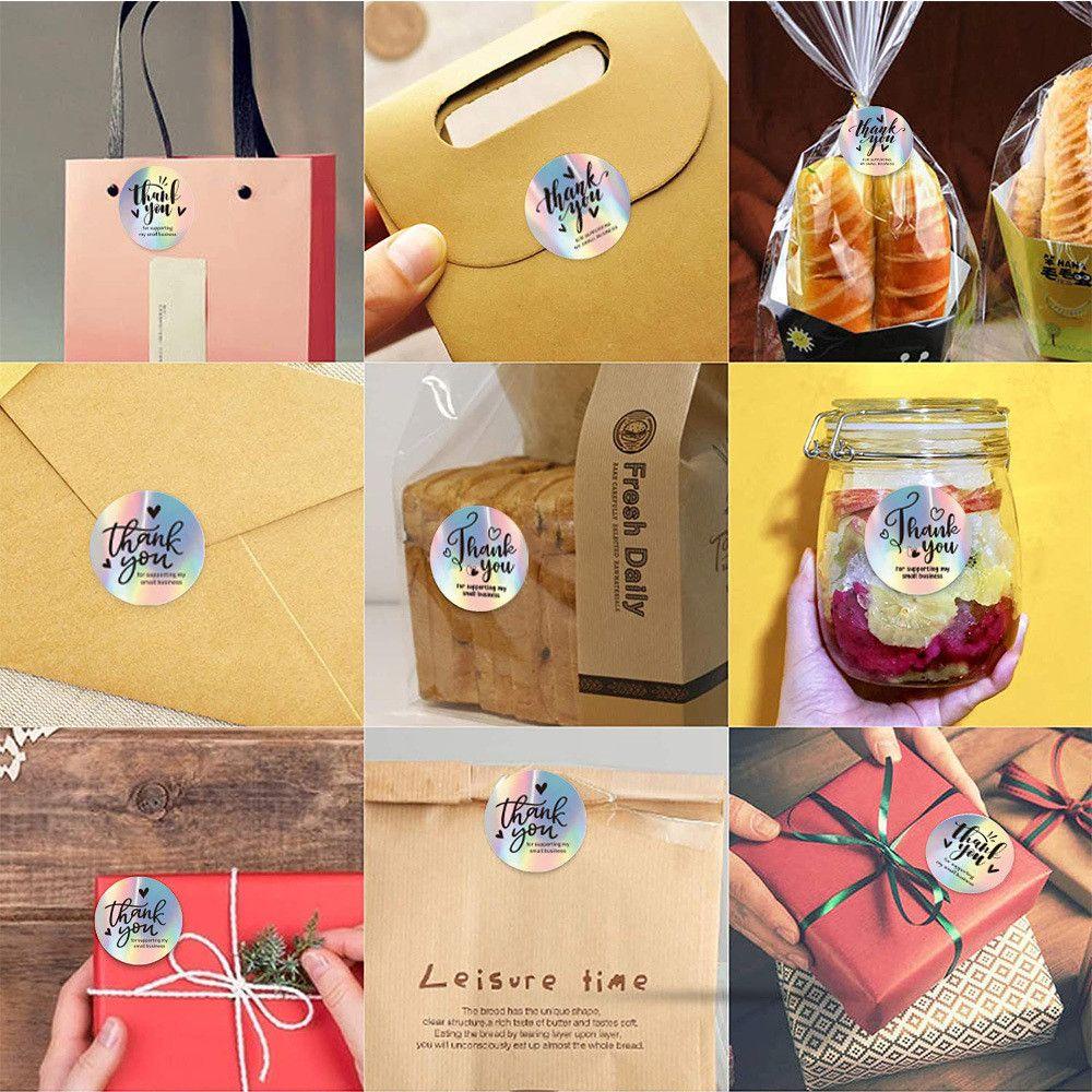 Set 1 / 500 Sticker In Chữ Thank You Độc Đáo Dán Trang Trí Bì Thư / Bánh Lễ Tạ Ơn DIY