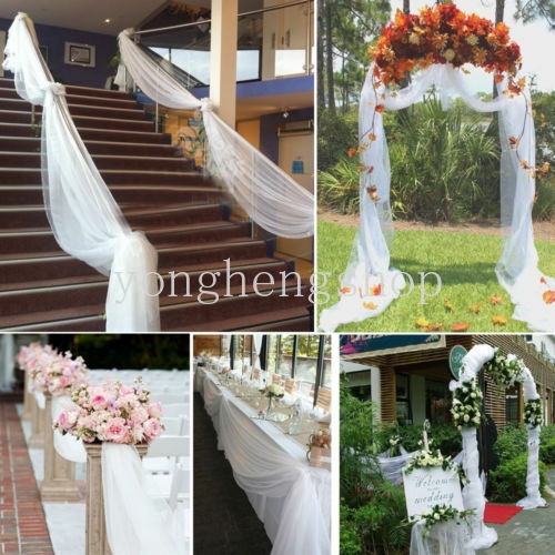 Cuộn Vải Tuyn Màu Trắng Trang Trí Tiệc 5Mx75Cm
