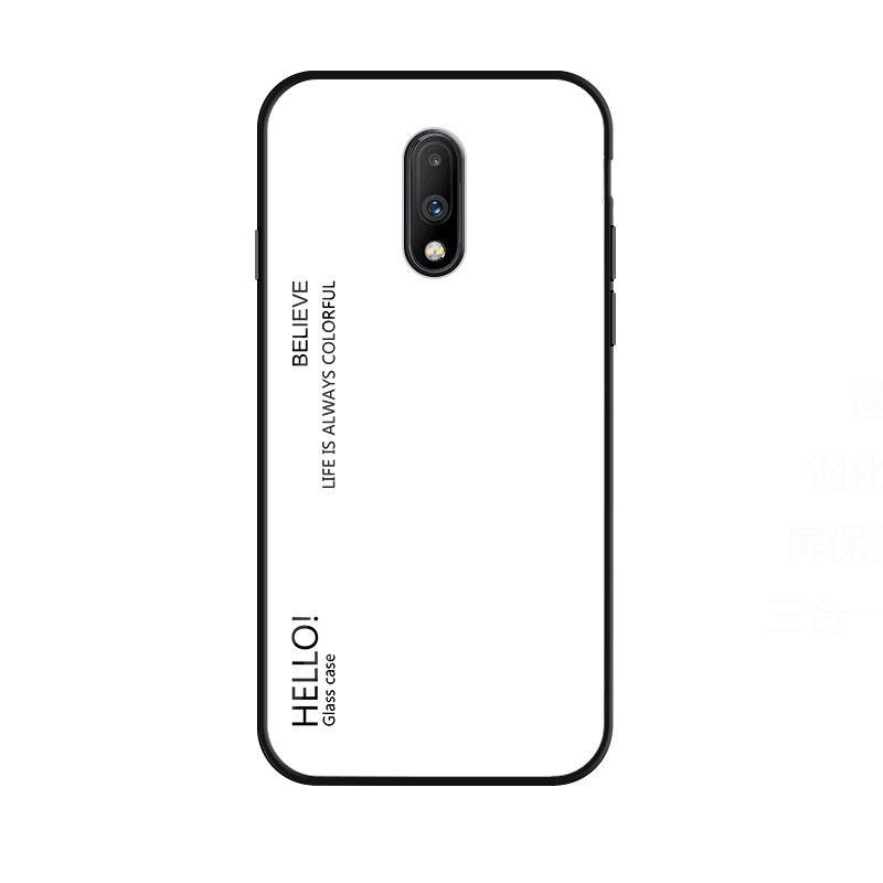 Ốp Lưng Kính Cường Lực Siêu Mỏng Màu Gradient Cho Oneplus 7 Pro 5t 6t 5 6