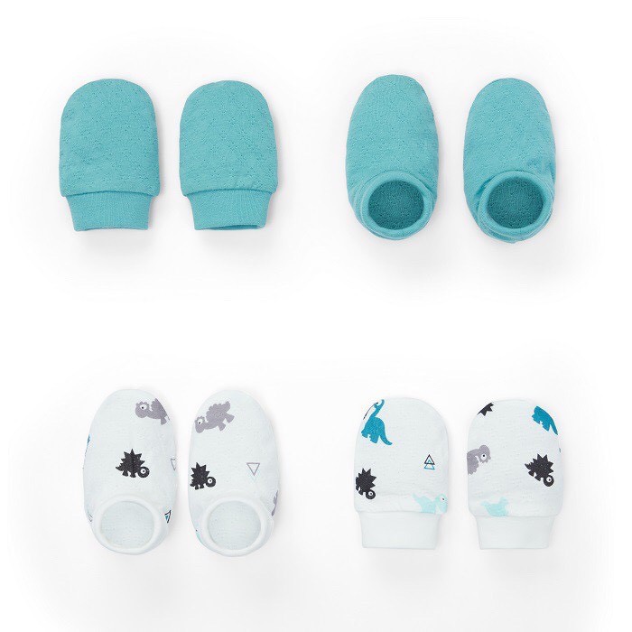 LULLABY - Set phụ kiện bao chân bao tay mũ thắt nút cho bé