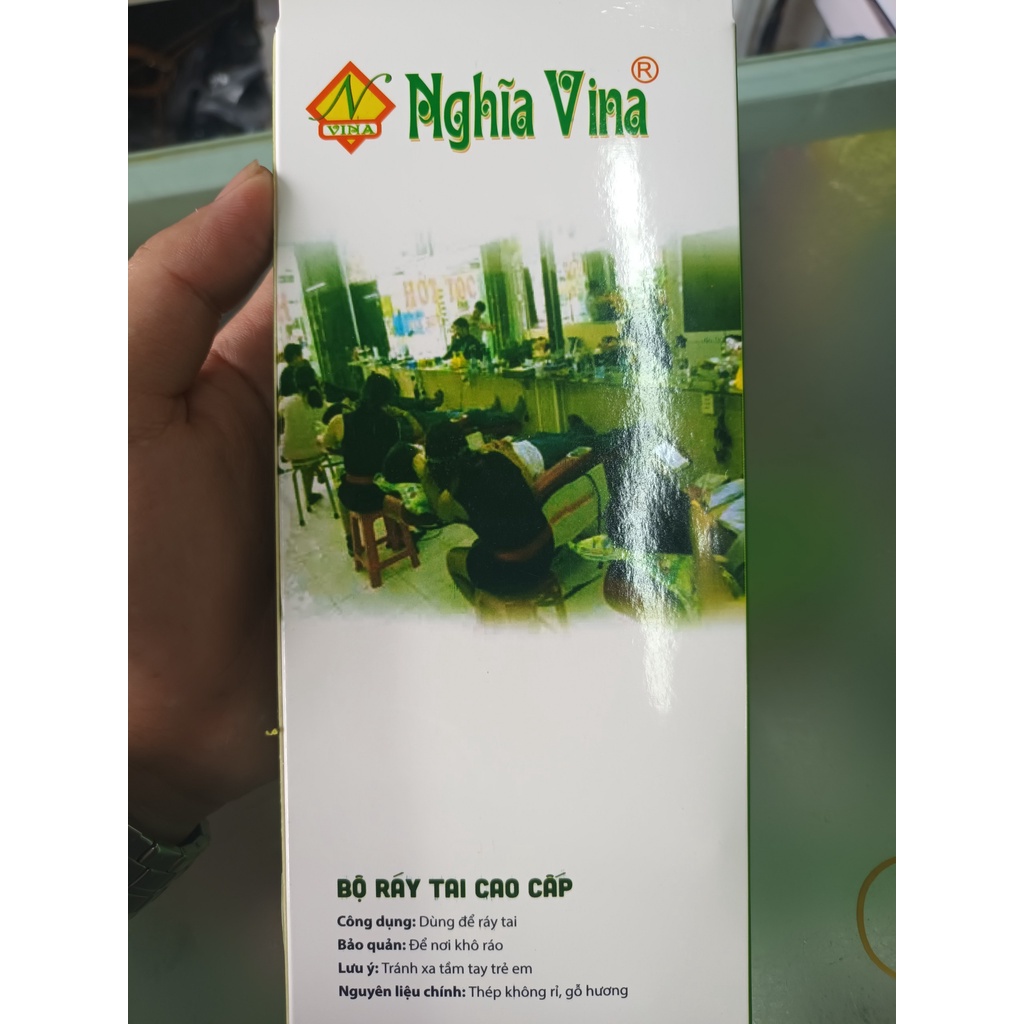 Bộ Lấy Ráy Tai 10 Món Cao Cấp Thép Không Gỉ Gỗ Hương NGHĨA VINA