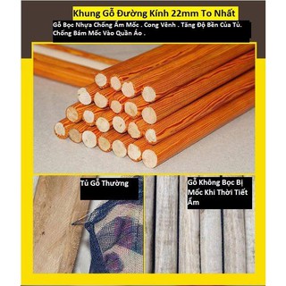 Tủ vải đựng quần áo khung gỗ 3 buồng 6 mới ngăn có lót khung gỗ bọc nhựa chống ẩm mốc cỡ lớn loại 1