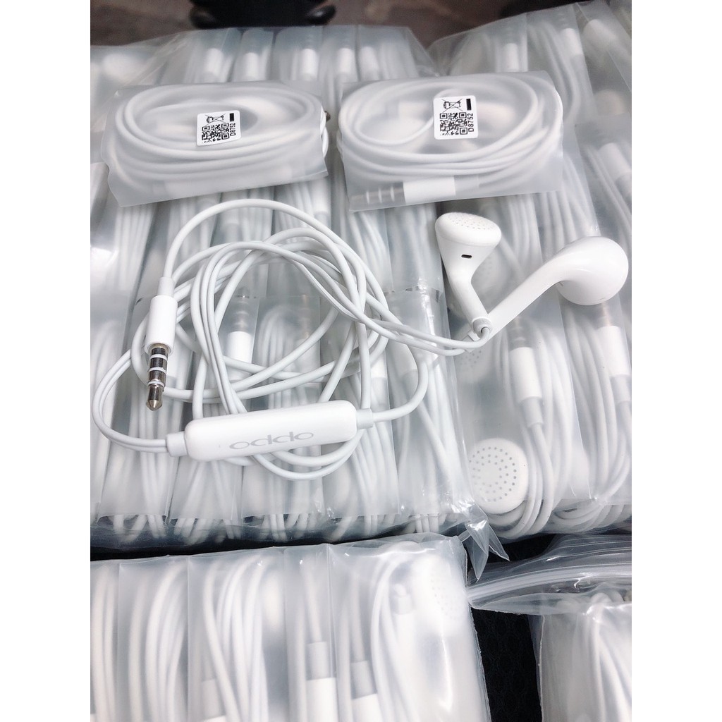 Tai nghe earpods mini oppo - Chính hãng đeo tai - không đau tai - Chip 3IC - Cổng 3.5mm - Hàng Đẹp - Việt Linh Store