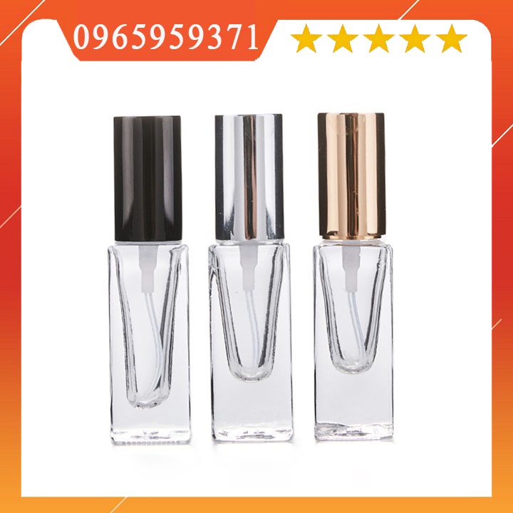 Chai chiết nước hoa thủy tinh 5ml, 10ml