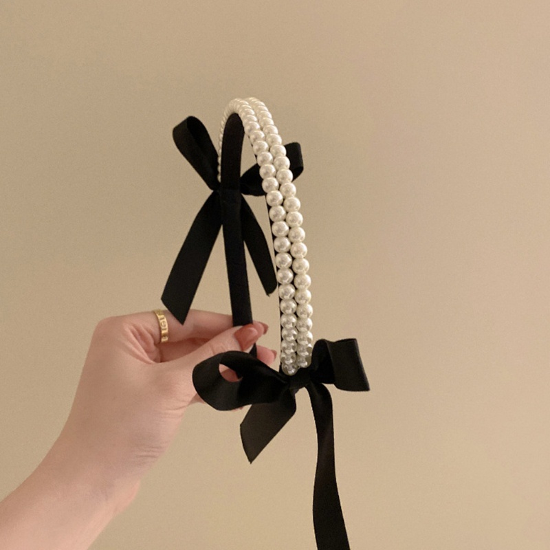 Flgo Băng Đô Nơ Nhung Đính Ngọc Trai Thanh Lịch Làm Đạo Cụ Chụp Ảnh