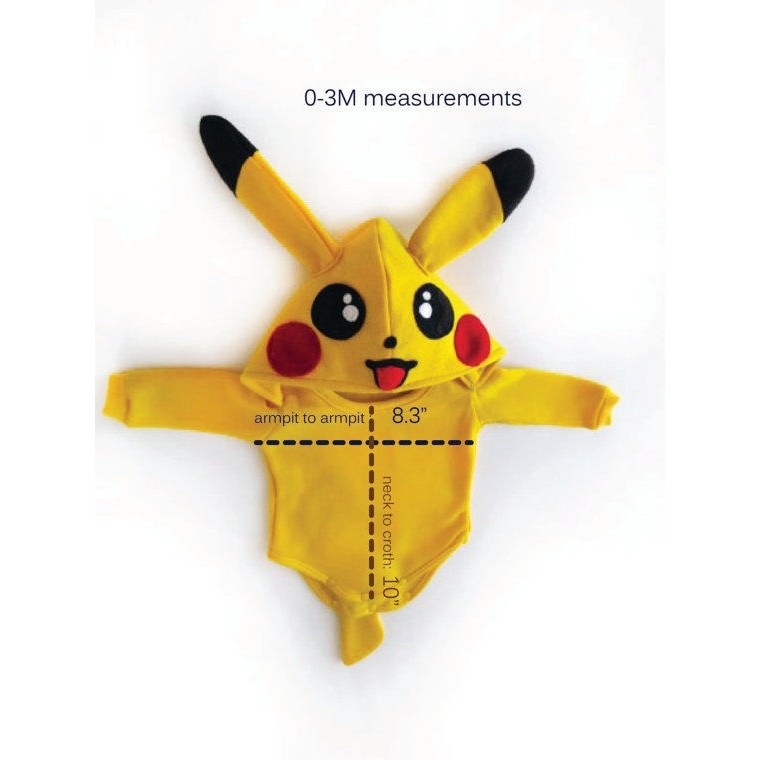 Áo liền quần họa tiết Pikachu cho bé hóa trang Halloween