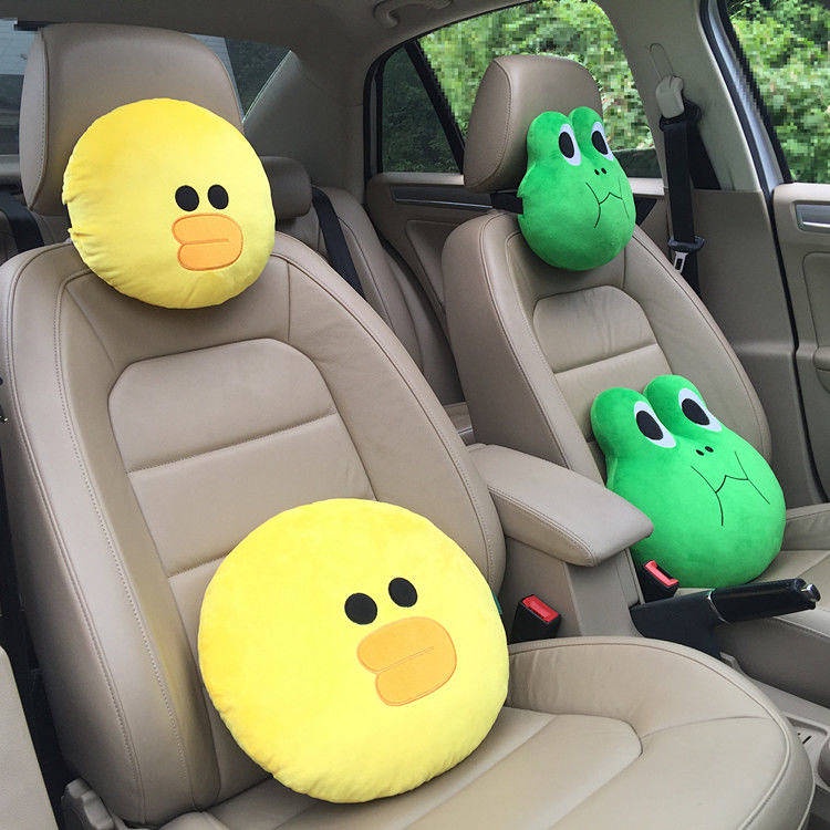 Gối tựa đầu/ tựa lưng hình hoạt hình dùng trên xe hơi tiện lợi