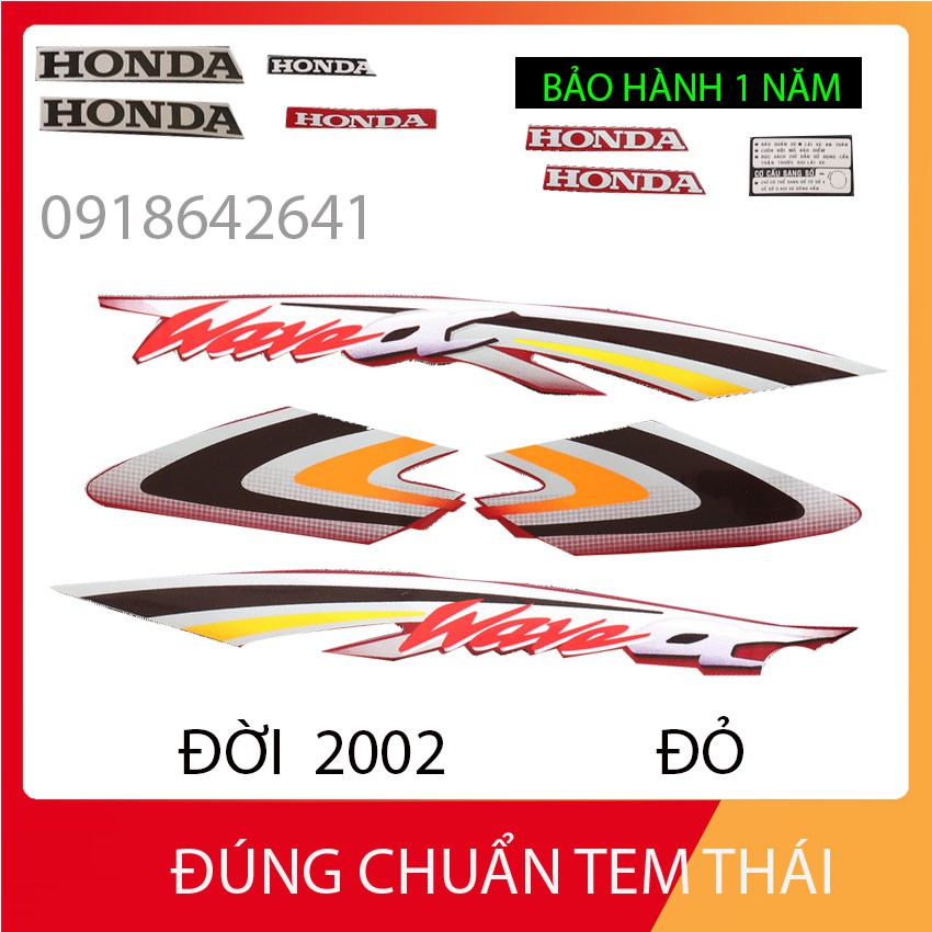 [CHUẨN TEM THÁI] BỘ TEM 3 LỚP DÁN FULL XE HÀNG XỊN CHO WAVE ANPHA MẪU NHỎ ĐỜI 2002 - MÀU XANH DƯƠNG