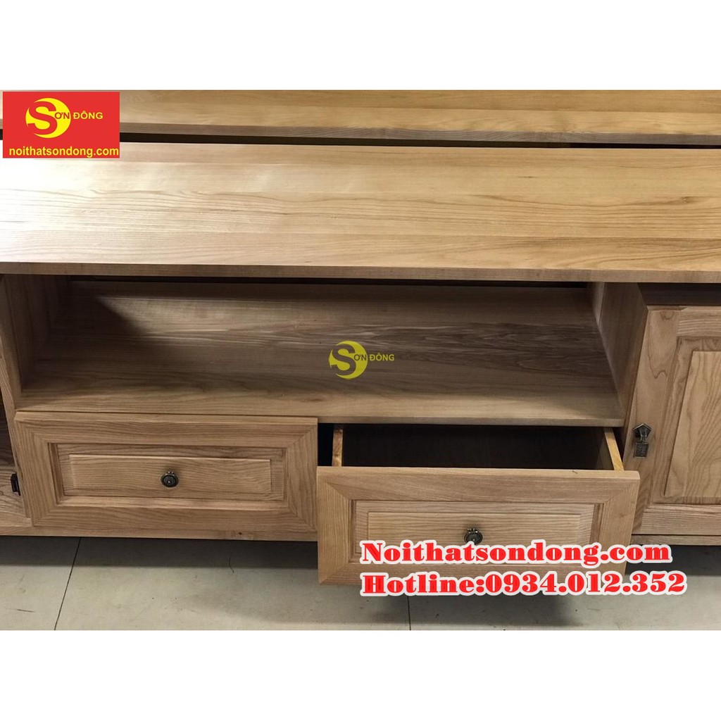 Tủ tivi hiện đại gỗ sồi 2m- LCMKE032