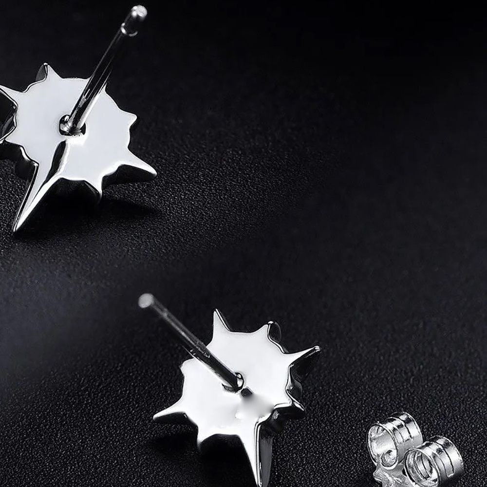 Khuyên Tai Hình Ngôi Sao Đính Kim Cương Giả Nhiều Màu Bằng Hợp Kim Thời Trang Hàn Quốc Cổ Điển Dành Cho Nam