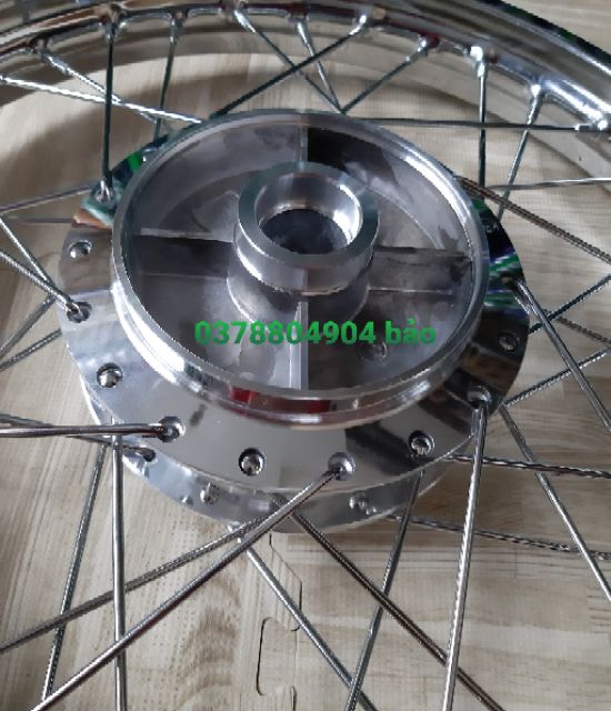 Bánh căm xe Exciter 150 niềng sắt UNION gồm  đã rút căm sẵn