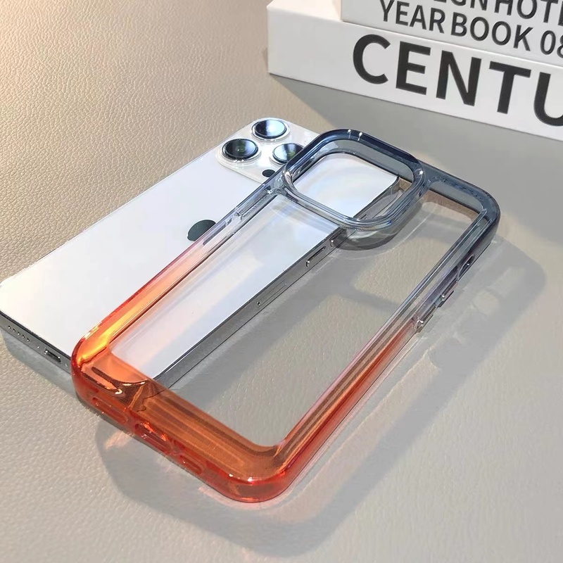 Ốp Điện Thoại Trong Suốt Chống Sốc Màu Gradient Cao Cấp Cho iphone 11 pro max 12 pro max 13 pro max X / Xs max XR
