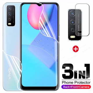 Miếng dán hydrogel 3 trong 1 bảo vệ màn hình Vivo Y12S 2021 V2069 V2039 V2026 V2033 V2042