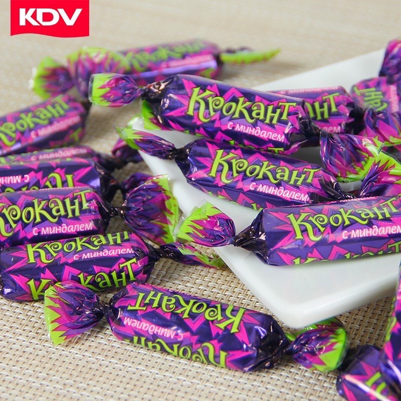 Kẹo Tím Krokant Socola Hạnh Nhân Nga 43k/gói 180g