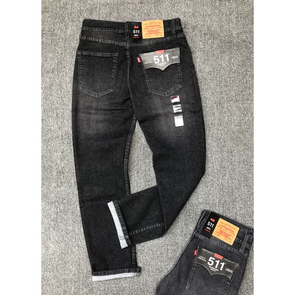 Quần Jean dài nam Lv 511 xám Made in cambodia T02 (Form ống đứng,chất vải co dãn nhẹ,ống quần 17-20cm) | BigBuy360 - bigbuy360.vn