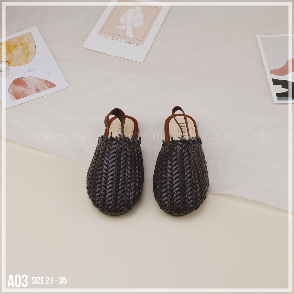 Dép cói phối quai chun cho bé gái Zonekids - A03